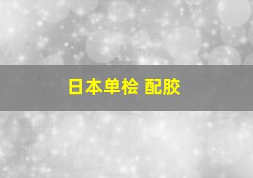 日本单桧 配胶